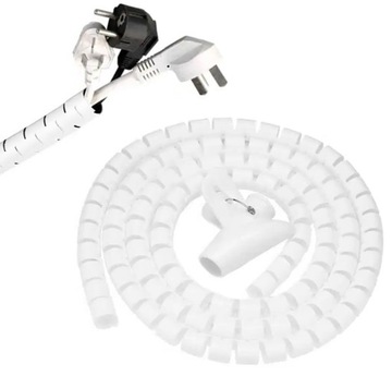 КАБЕЛЬНЫЙ ОРГАНАЙЗЕР ГИБКАЯ МАСКА КРЫШКА КАБЕЛЬНАЯ КРЫШКА СПИРАЛЬ 2м