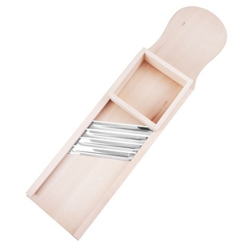 СЛАЙСЕР МАШИНА С 4 НОЖАМИ ДЕРЕВЯННЫЕ С ЯЩИКОМ