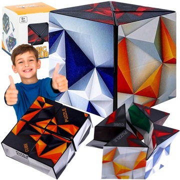KOSTKA MAGNETYCZNA KLOCKI MAGNETYCZNE ODSTRESOWUJĄCE ANTYSTRESOWA 3D PUZZLE