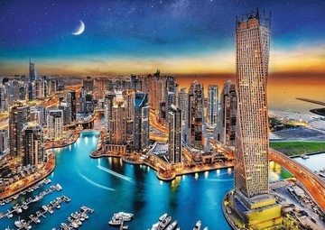 PUZZLE 500 DUBAJ CITY WIDOK NOC MIASTO TREFL UFT