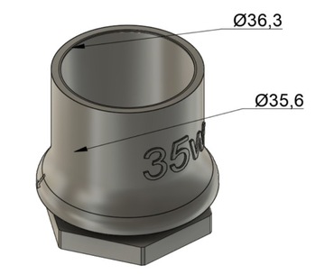Адаптер для шаблона Blum Ecodrill для пылесоса Ø35.