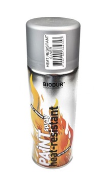 FARBA ŻAROODPORNA W SPRAYU EMALIA SREBRNA 600 st. C AEROZOL 400ml