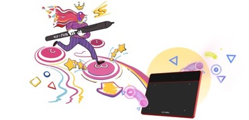 Графический планшет XP-Pen Deco Fun L Carmine Red
