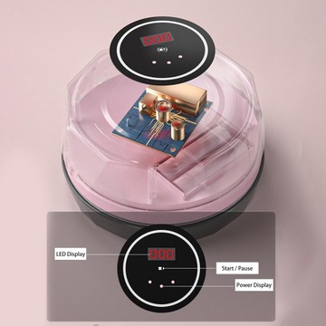 Электронный прыжковый тренажер со скакалкой розового цвета.