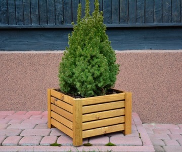 DREWNIANA DONICA skrzynka OSŁONKA 38 cm NA CHOINKĘ