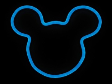 NMICKEY NEON LED MYSZKA MIKI NIEBIESKA 205X190MM