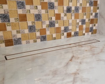 ODPŁYW LINIOWY 2w1 STAL NIERDZEWNA OBROTOWY SYFON 90 cm