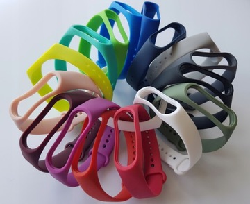 В КОМПЛЕКТЕ 3 ремешка для браслета Xiaomi Mi Band 5/6/7 + фольга, 29 цветов