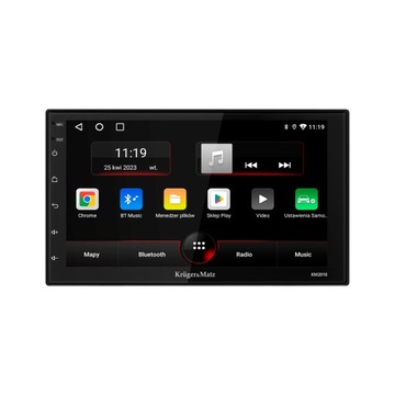 Автомобильная магнитола Kruger&Matz CarPlay/AndroidAuto, 7 дюймов, 2DIN, Bluetooth, USB, AUX