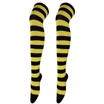 Color Striped Stockings Japanese Over Knee Socks Fashion Women Keep Warm