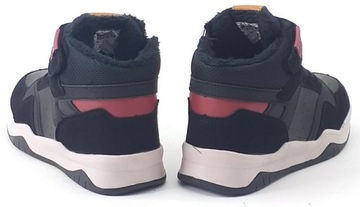 TRAPERY AMERICAN CLUB ZIMOWE CIEPŁE TRZEWIKI OBUWIE NA RZEP CZARNE 28