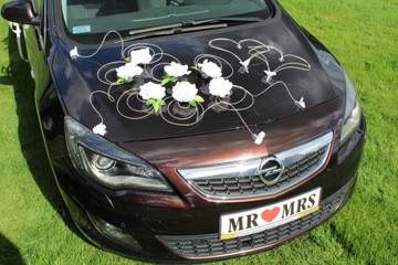 Украшение машины розы БЕЛЫЕ, украшение машины на свадьбу 24Ч