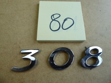 LOGO ZNAKY ZNAK KRYT ZADNÍ PEUGEOT 308