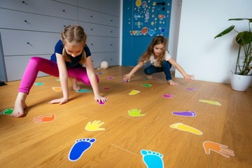 NAKLEJKI NA PODŁOGĘ ŚCIEŻKA RUCHU RĄCZKI STÓPKI