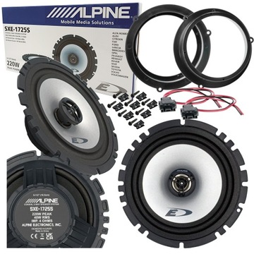 ALPINE GŁOŚNIKI SAMOCHODOWE 16,5CM DYSTANSE AUDI A4 B5 Q5 DRZWI TYŁ