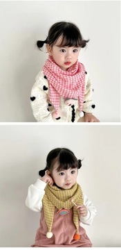 Детские шарфы для девочек, осенне-зимний теплый двойной хлопковый шарф для детей Ve