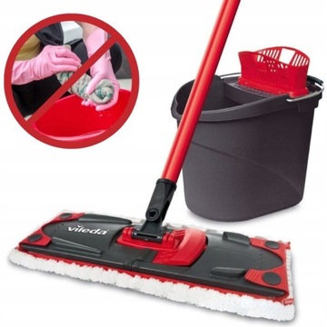 ZESTAW MOP PŁASKI VILEDA +WIADRO DO MYCIA PODŁÓG