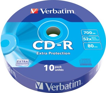 Płyta Verbatim CD-R 700 MB 10 szt Extra Protection