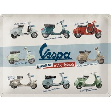 Plakat 30 cm x 40 cm Vespa Model Chart