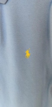 Polówka Koszulka Polo Rozmiar M Męska 70x54 Błękitna Logo Polo Ralph Lauren