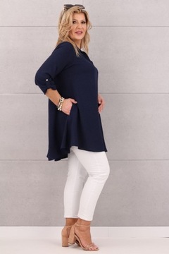 ДЛИННАЯ ЖЕНСКАЯ ТУНИКА, БОЛЬШИЕ РАЗМЕРЫ ПОЛЬСКИЙ ПРОИЗВОДИТЕЛЬ OVERSIZE СВОБОДНЫЕ ЭЛЕГАНТНЫЕ