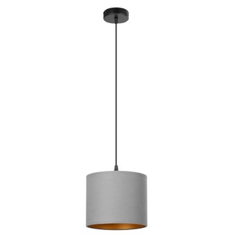 LAMPA WISZĄCA SUFITOWA MIDI ABAŻUR TKANINA LED