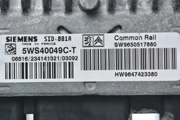 SID компьютера 881A 5WS40049C-T SW9650517880