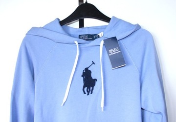 Ralph Lauren niebieska błękitna bluza damska z kapturem xs 34 36 s polo