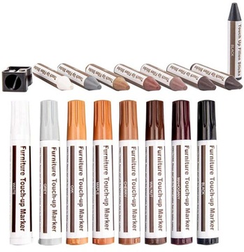 БОЛЬШОЙ НАБОР ДЛЯ РЕМОНТА МЕБЕЛИ ДЕРЕВЯННЫЕ ПАНЕЛИ ОТ ЦАРПАНОВ И ВОСК 16 ШТ. AG689