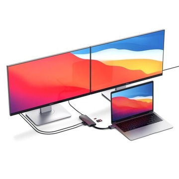 Двойной мультимедийный адаптер SATECHI Type-C, 2x 4k HDMI