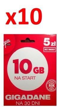 starter Virgin Mobile 5 10 sztuk hurt