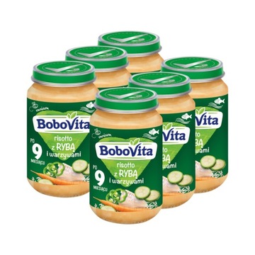 BoboVita Risotto z rybą i warzywami ZESTAW 6x190g