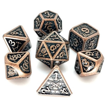 ТУРИН ТУРАМБАР НАБОР ИЗ 7 МЕТАЛЛИЧЕСКИХ КУБИКОВ ДЛЯ РПГ