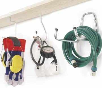 HAK PODWÓJNY GARAŻOWY NA NARZĘDZIA 160X120MM DOMAX