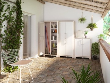 ПЛАСТИКОВЫЙ ШКАФ 182 X 80 X 44 СМ KETER GULLIVER XL БЕЖЕВАЯ ПОЛКА, УСТОЙЧИВАЯ К УФ-УФЛУ
