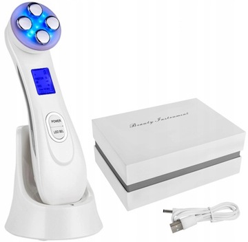 Ультразвуковой массажер для лица EMS Радиомезотерапия 6в1