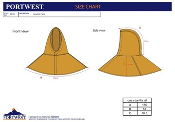 Кожаный капюшон сварщика KEVLAR THREAD PORTWEST SW33
