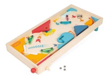 Janod gra zręcznościowa Pinball stół flipper dla dzieci odbijanie kulki