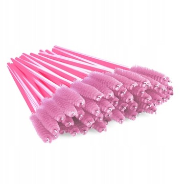 ЩЕТКА ДЛЯ РЕСНИЦ И БРОВЕЙ СПИРАЛЬ СВЕТЛО-РОЗОВАЯ 50 ШТ.