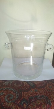 Wazon pojemnik szklany bardzo duży okazały PRL