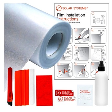 Folia Matowa Mleczna Szroniona 50x200cm Na Szybę Okno Mrożona Solar Systems