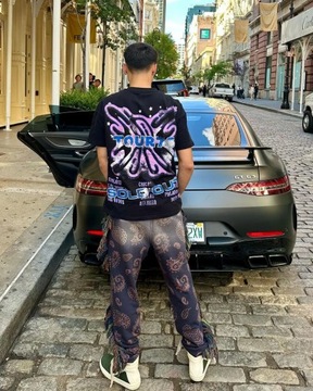 Популярная мужская футболка High Street, американская винтажная мода для пар в стиле хип-хоп