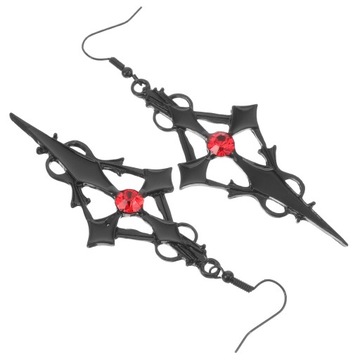 1 PARA CZARNYCH KOLCZYKÓW Z KRZYŻAMI GOTYCKIMI WISIOREK GOTH