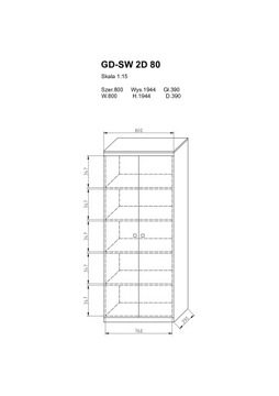 SZAFA SYSTEMU GOLD GD-SW2D80