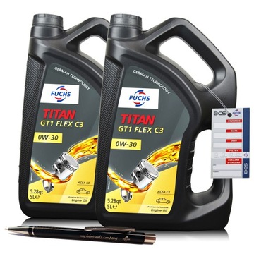 10 LITRÓW FUCHS TITAN GT1 FLEX C3 0W30 ACEA C3 OLEJ SILNIKOWY - DYSTRYBUTOR