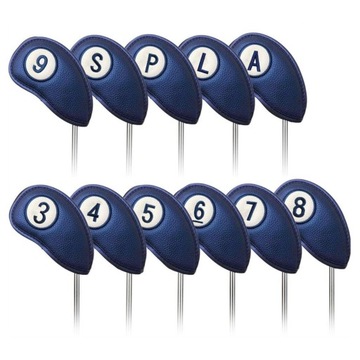 Чехлы на голову клюшки Number для гибрида Fairway Woods Driver, 11 шт., синие