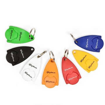 BRELOKI REKLAMOWE z nadrukiem Z LOGO breloki do wózków CART 100szt