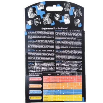 Blues Harp MS E harmonijka ustna diatoniczna grzebień drewno Doussie Hohner