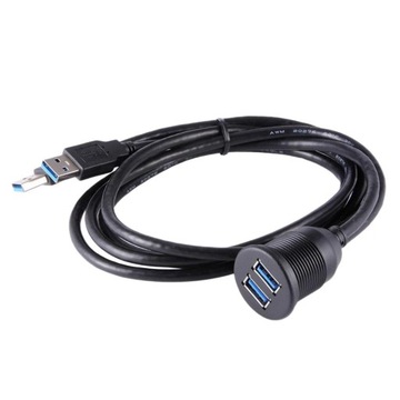 Przedłużacz USB 2.0 męski na żeński do montażu na desce rozdzielczej samochodu do samochodu ciężarowego