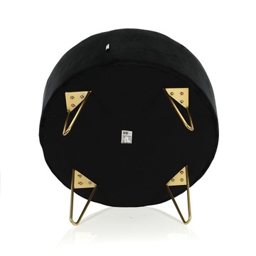 Велюровый пуф, золотой, черный, бархатная подставка для ног, 43 см
